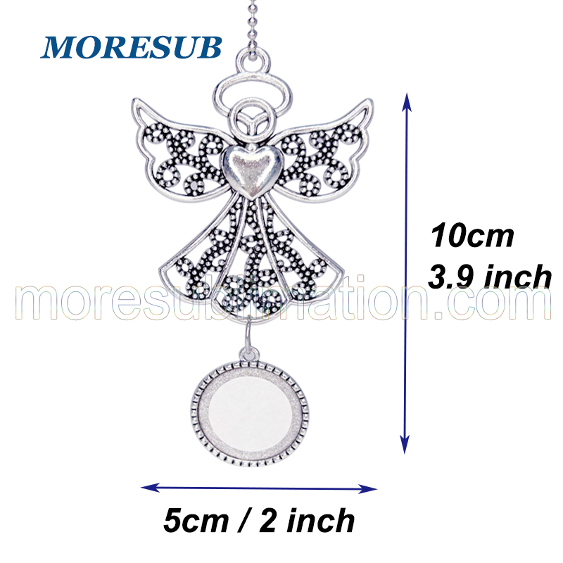 ACH10-Sublimation Angel Wings Car Charm