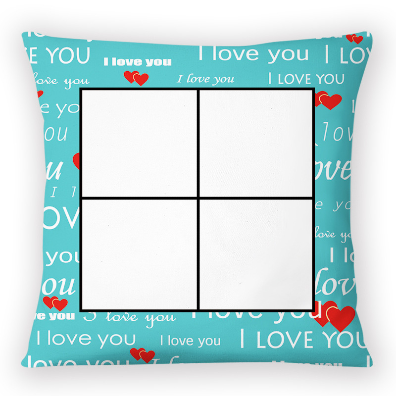 SPC68-Sublimation 4 Panel " I Love You" Pillow Case