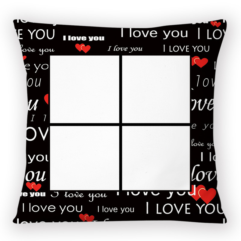 SPC68-Sublimation 4 Panel " I Love You" Pillow Case