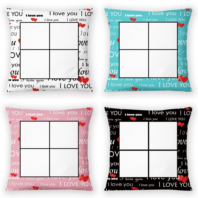 SPC68-Sublimation 4 Panel " I Love You" Pillow Case