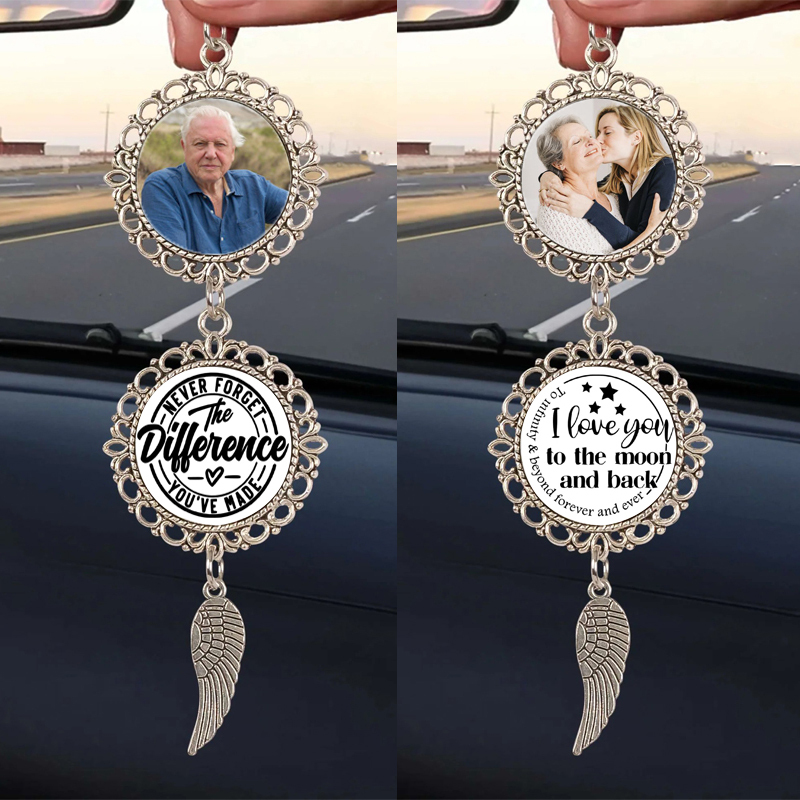 ACH12-Sublimation Memorial Angel Wing Car Hanger
