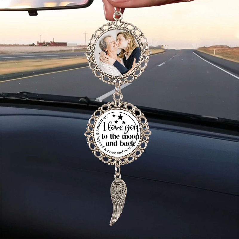 ACH12-Sublimation Memorial Angel Wing Car Hanger