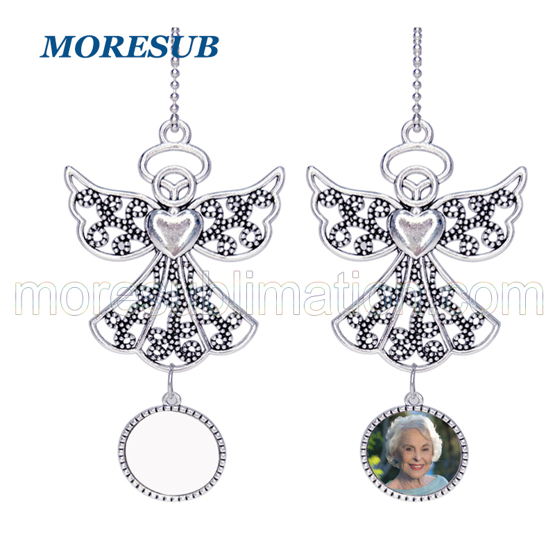 ACH10-Sublimation Angel Wings Car Charm