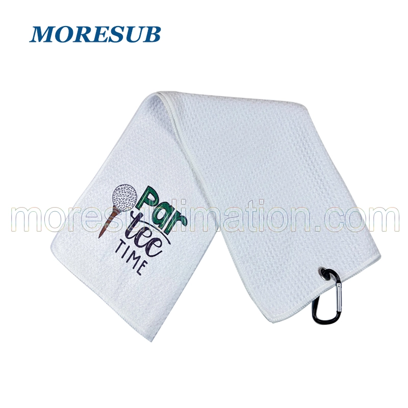 Sublimation 20" Golf Towel With Metal Hole & Carabiner