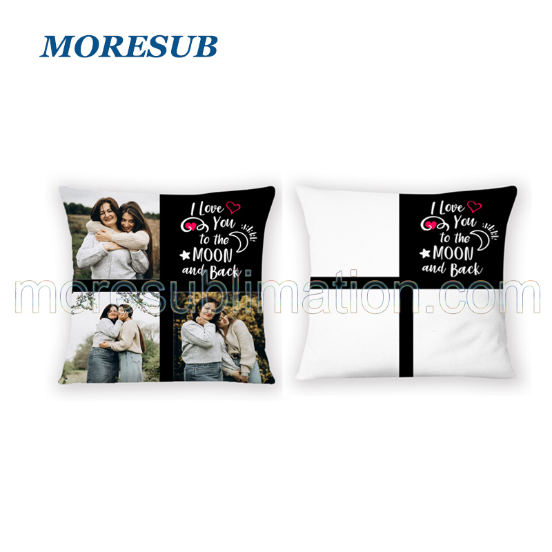 Sublimation 16 INCHES Pillow Case Blank " I Love You To The Moom and Back " Pillow Cover