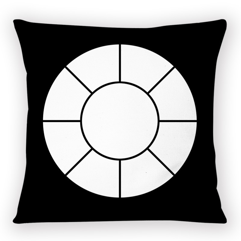 Sublimation 9 Panel Pillow Case Blanks Black Pillow Cover