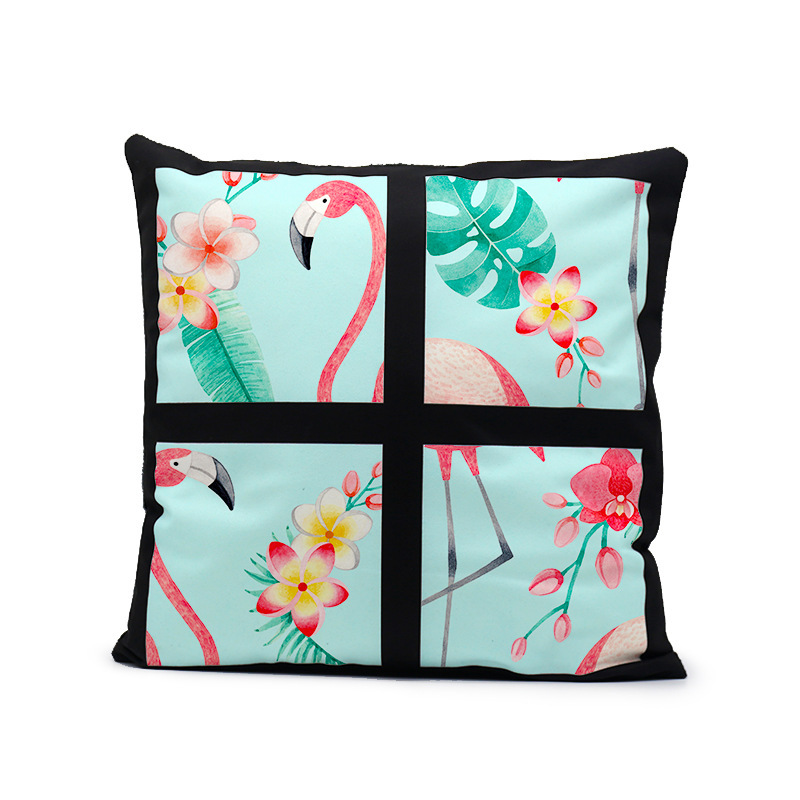 Sublimation 4 Panels Pillow Case Blanks Wholesale Polyester Pillow Cover