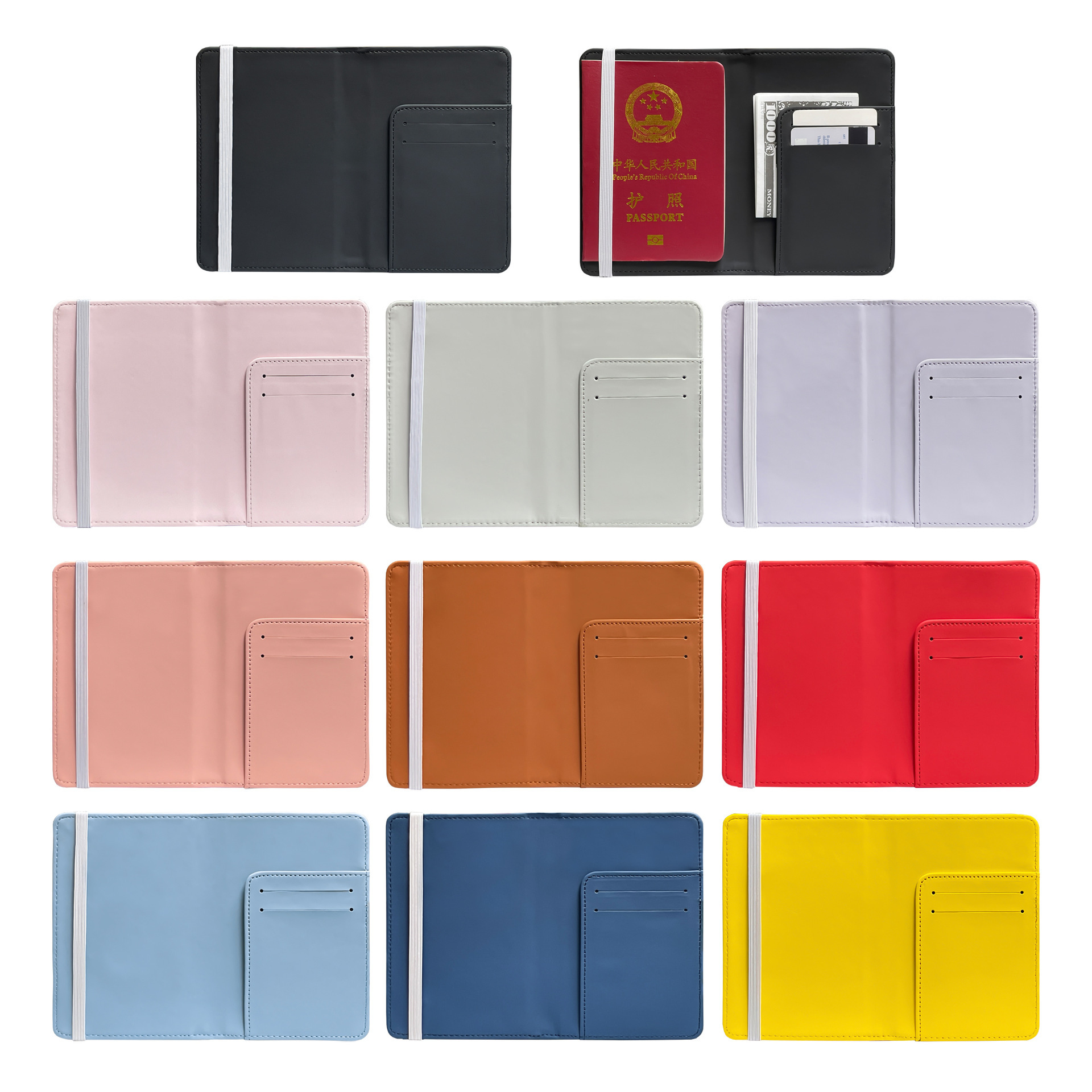 Sublimation Passport Holder Blanks Wholesale Pu Leather Passport Cover