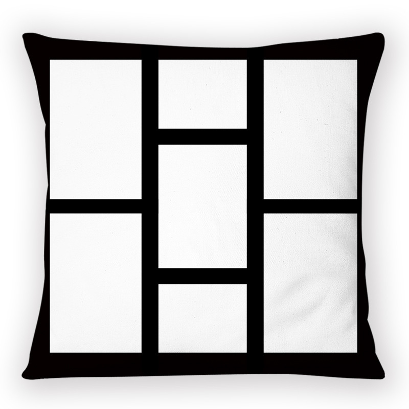 Sublimation 7 Panels Pillow Case Wholesale Pillow Cover
