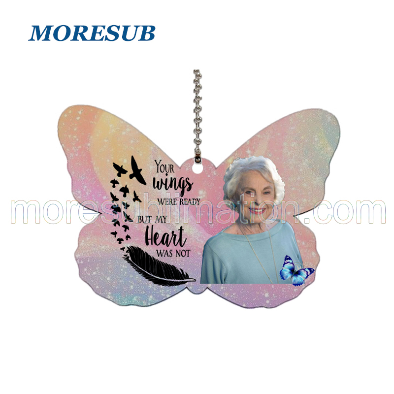 Sublimation Car Hanger Blanks Wholesale Butterfly Memory Car Charm