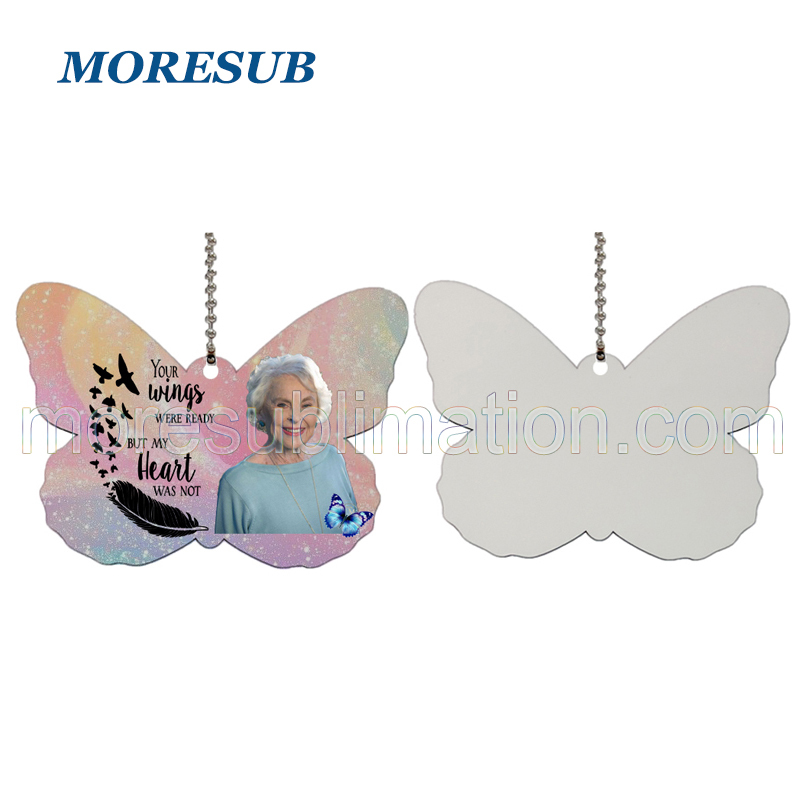 Sublimation Car Hanger Blanks Wholesale Butterfly Memory Car Charm
