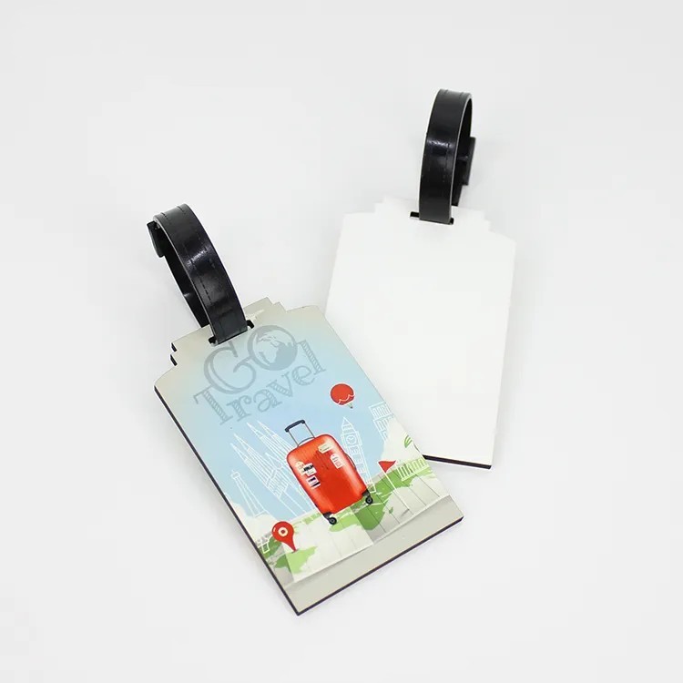 Sublimation Luggage Tag Blanks Wholesale Wood 2 Sides Luggage Tag
