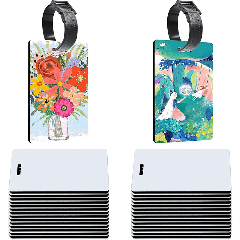 Sublimation Luggage Tag Blanks Wholesale Wood 2 Sides Luggage Tag