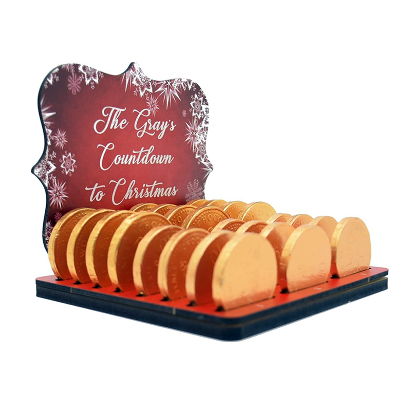 Sublimation Christmas Chocolate Coin Advent Calendar Blanks Wholesale Chocolate Countdown Holder
