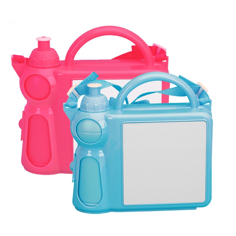Sublimation Plastic Lunch Case With Water Bottle Blanks Wholesale Lunch Box