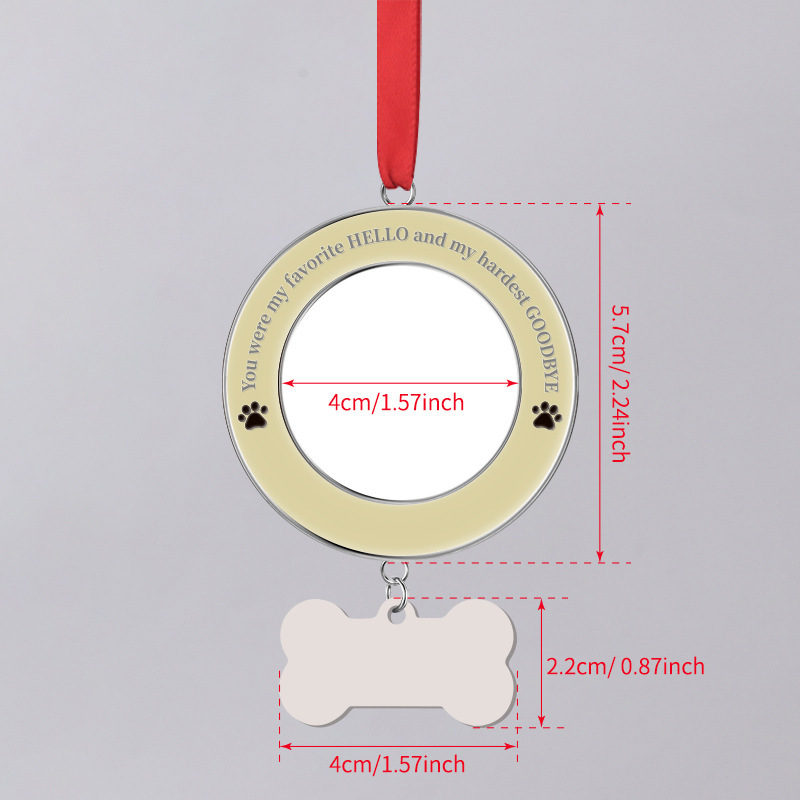 Sublimation Christmas Ornament Blanks Wholesale " You were my favorite HELLO and my hardest GOODBYE" Laser Ornament