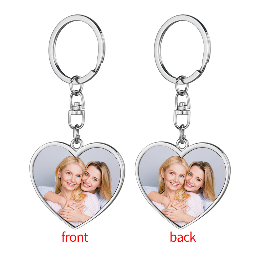 Sublimation Metal Keychain Blanks Wholesale Round Heart Shapes Keychain