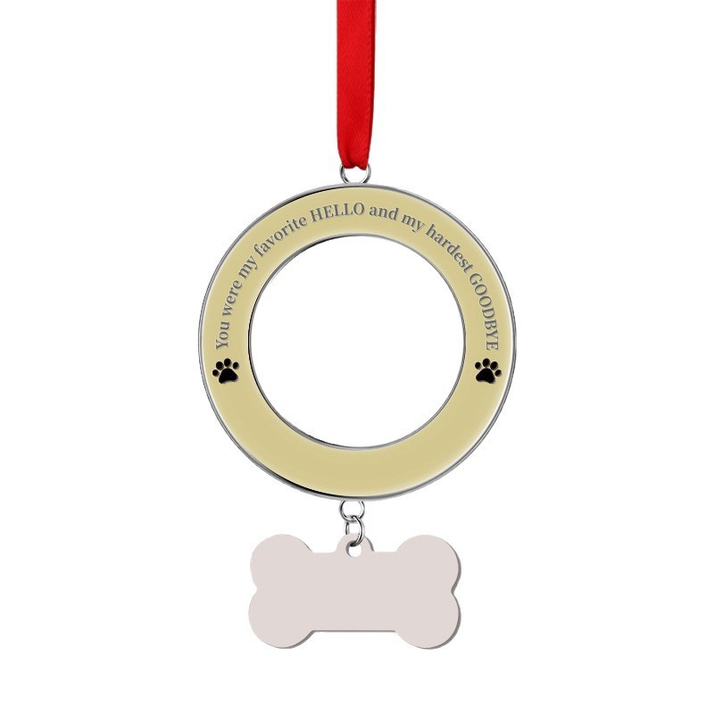 Sublimation Christmas Ornament Blanks Wholesale " You were my favorite HELLO and my hardest GOODBYE" Laser Ornament