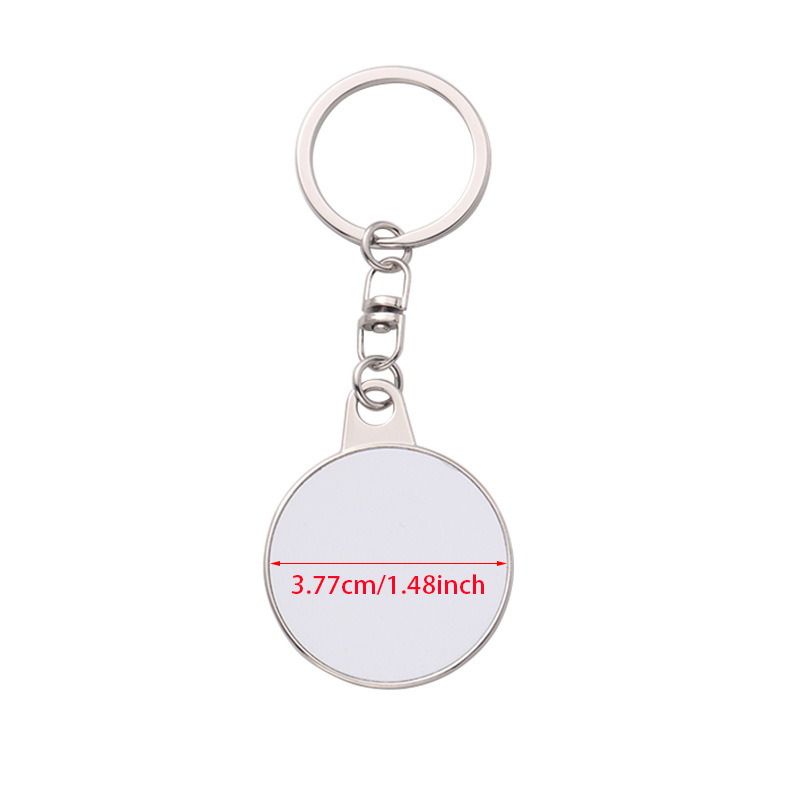 Sublimation Metal Keychain Blanks Wholesale Round Heart Shapes Keychain