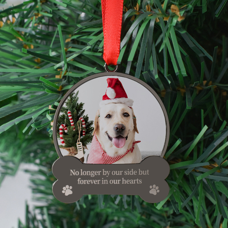 Sublimation Christmas Memory Pendant Wholesale " No longer by our side but forever in our hearts" Pet Ornament