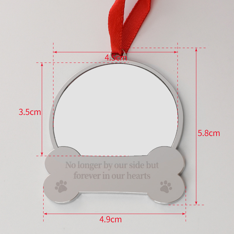 Sublimation Christmas Memory Pendant Wholesale " No longer by our side but forever in our hearts" Pet Ornament