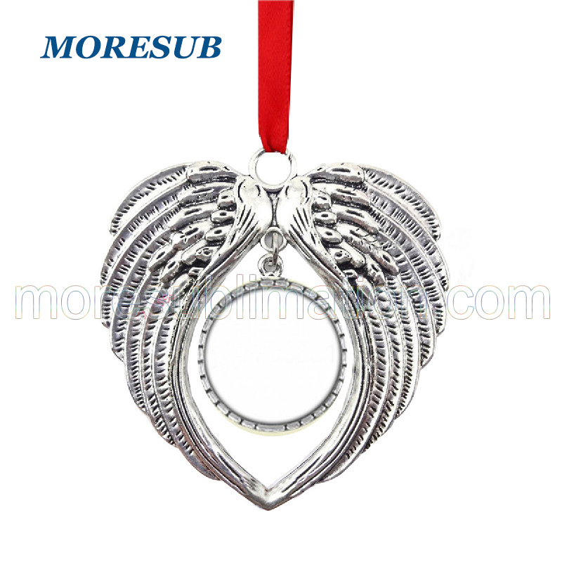 Sublimation Angel Wing Ornament Blanks Wholesale Christmas Memory Pendant