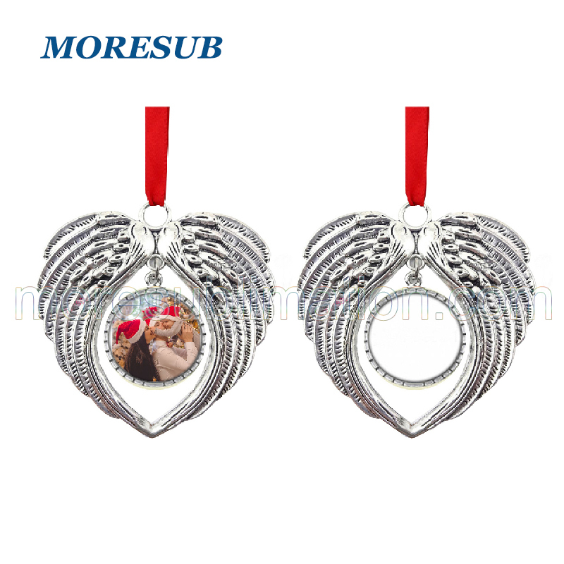 Sublimation Angel Wing Ornament Blanks Wholesale Christmas Memory Pendant