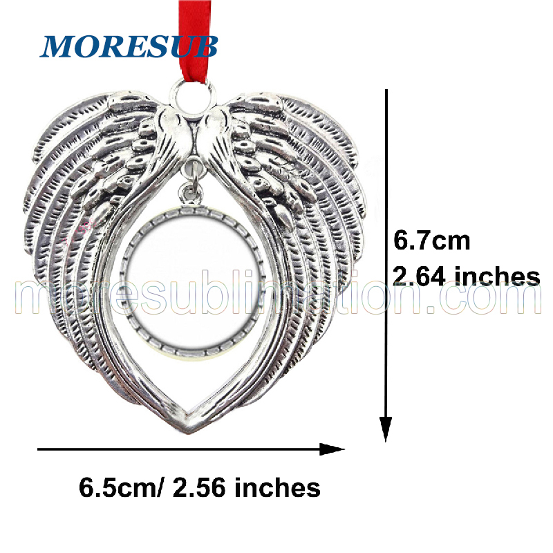 Sublimation Angel Wing Ornament Blanks Wholesale Christmas Memory Pendant