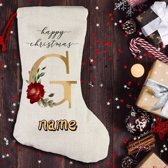 Sublimation Stocking Blanks Christmas Gift Bag Wholesale Xmas Linen Stocking