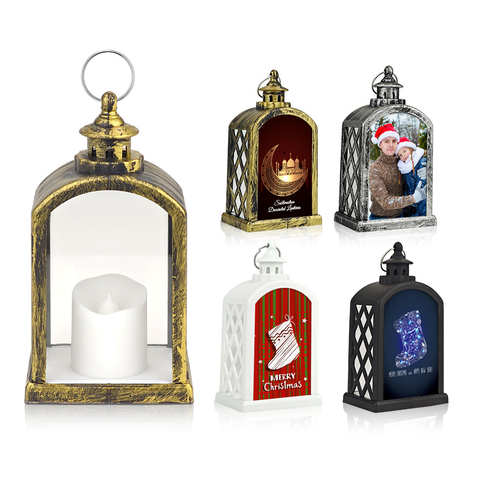 Sublimation LED Christmas Lantern Light Blanks Wholesale Xmas Night Light
