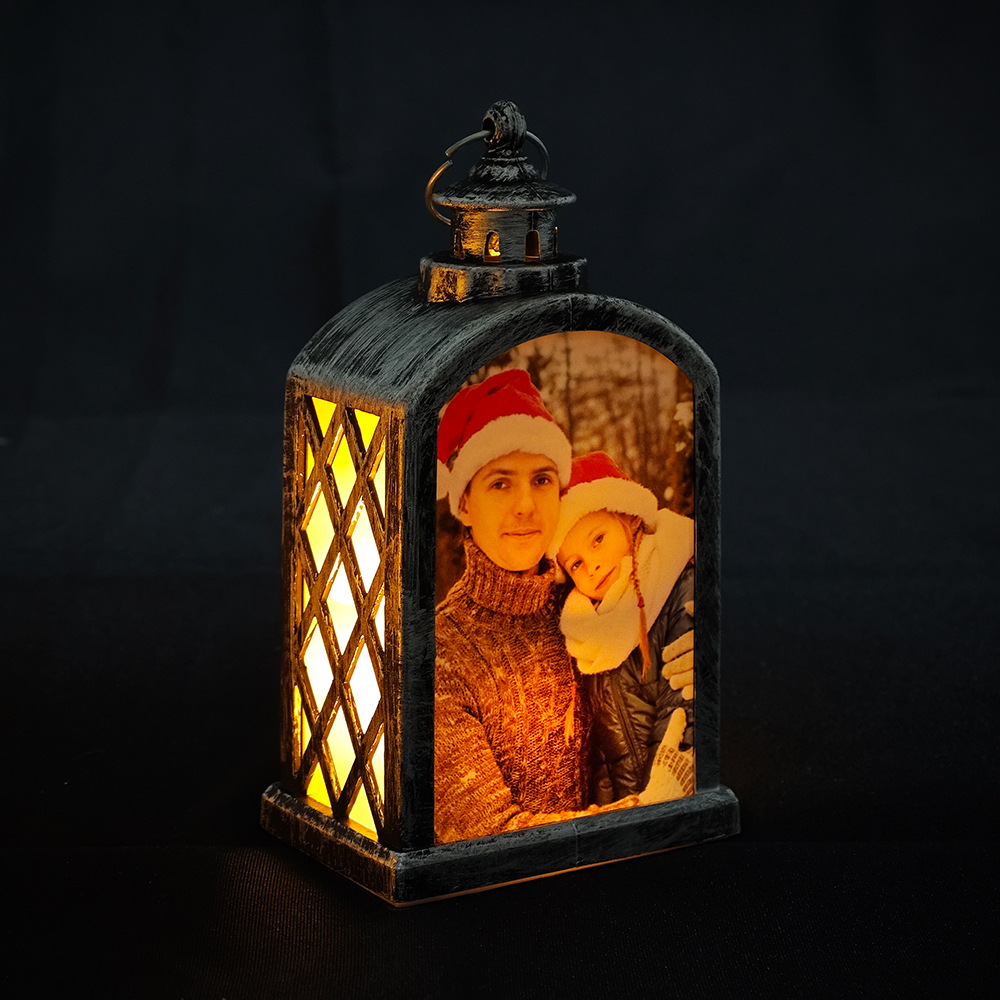 Sublimation LED Christmas Lantern Light Blanks Wholesale Xmas Night Light