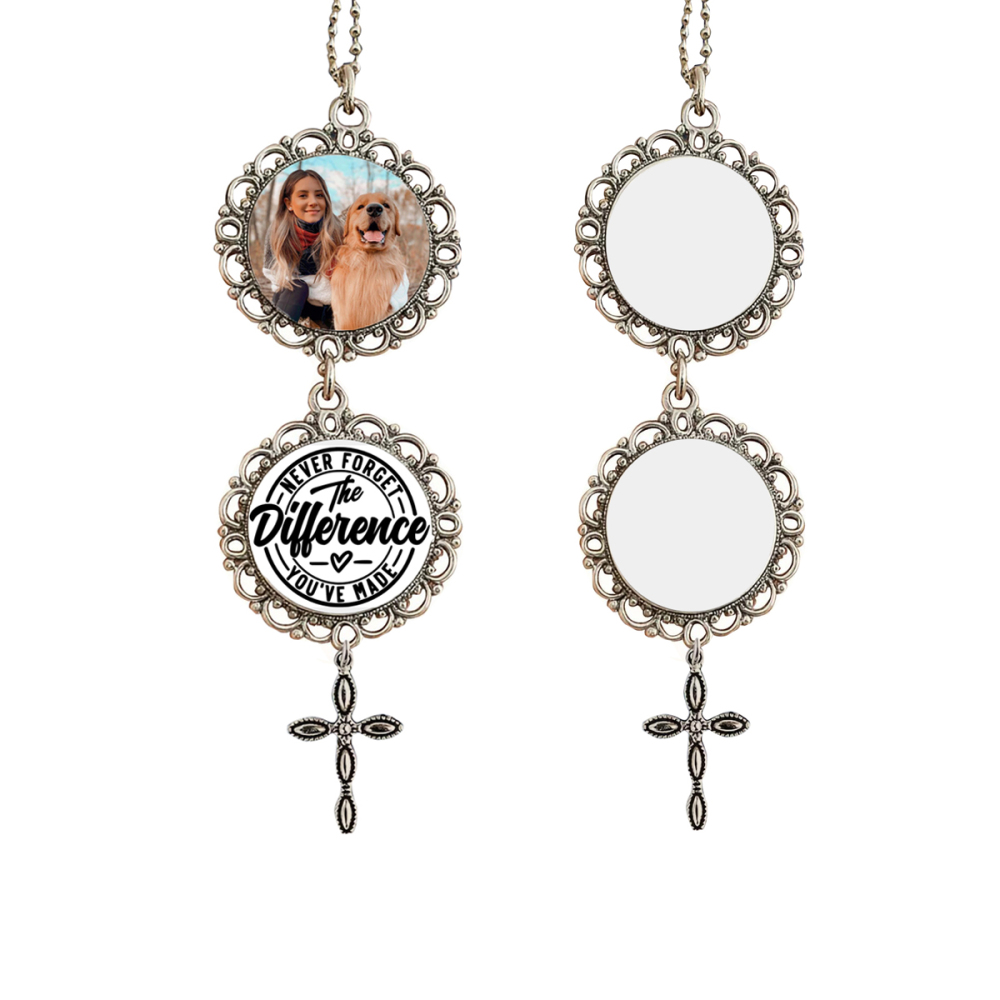Sublimation Car Hanger Blanks Wholesale Cross Pendant Car Charm