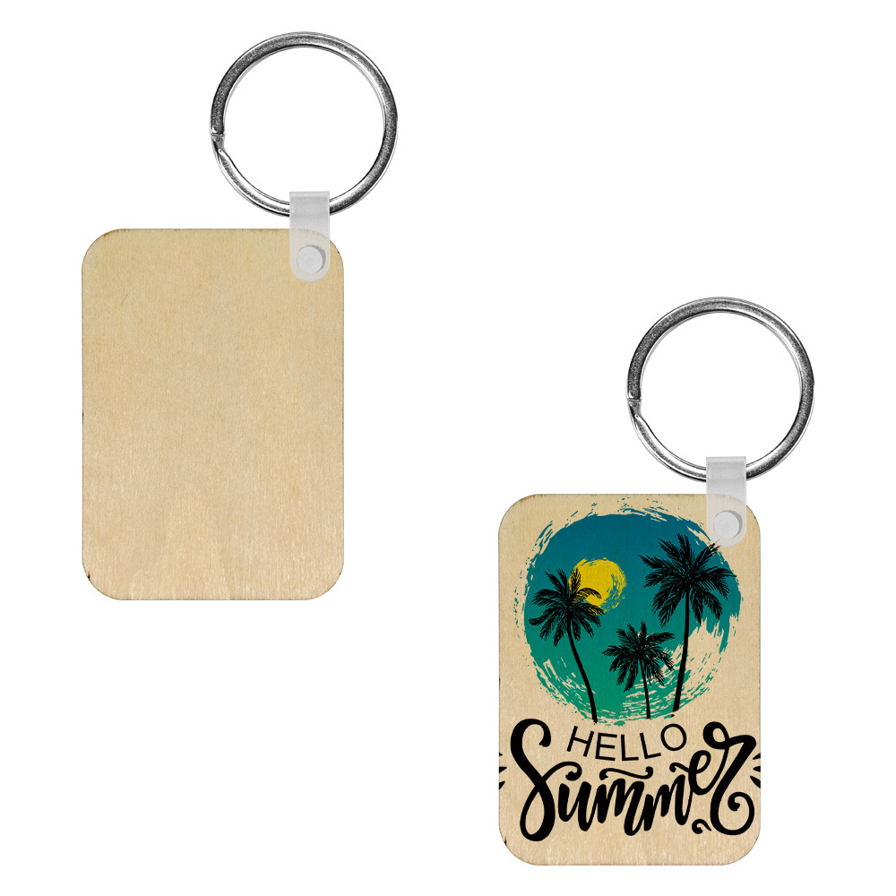 Sublimation Plywood Keychain Blanks Wholesale DIY Keyring