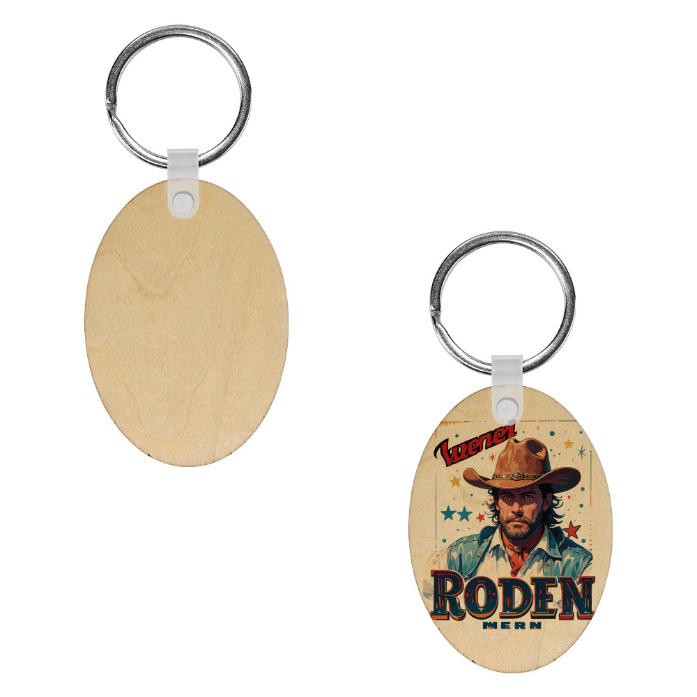 Sublimation Plywood Keychain Blanks Wholesale DIY Keyring