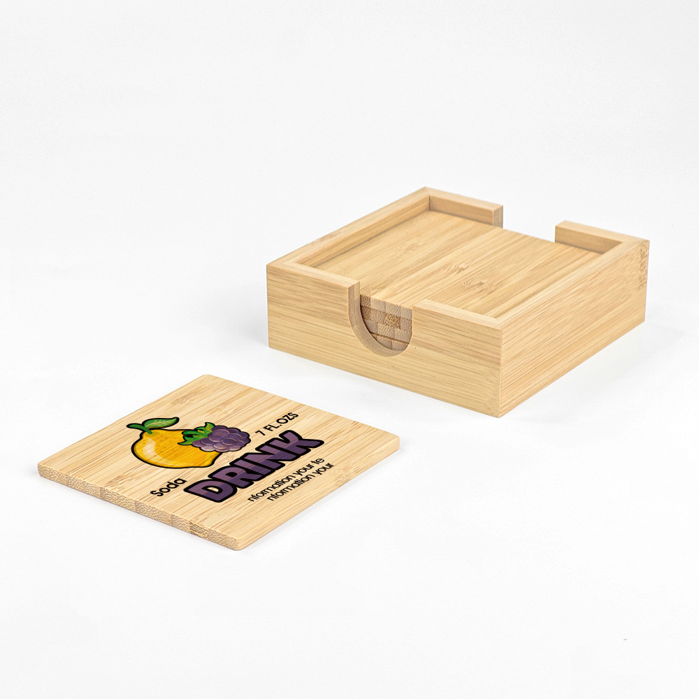 Sublimation Bamboo Wood Coaster Blanks Wholesale Cup Coaster