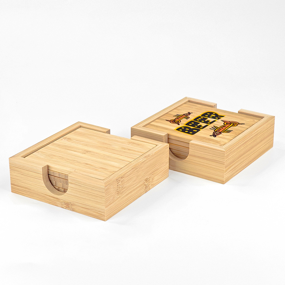 Sublimation Bamboo Wood Coaster Blanks Wholesale Cup Coaster