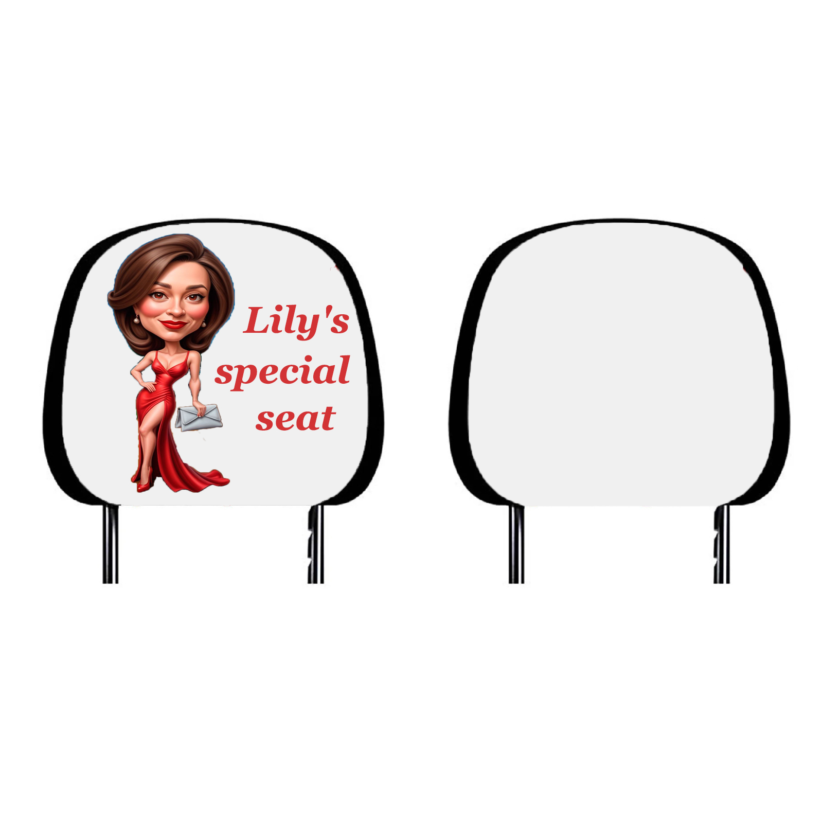 Sublimation Car Head Rest Seat Cover Blanks Wholesale Polyester Car Headrest Covers