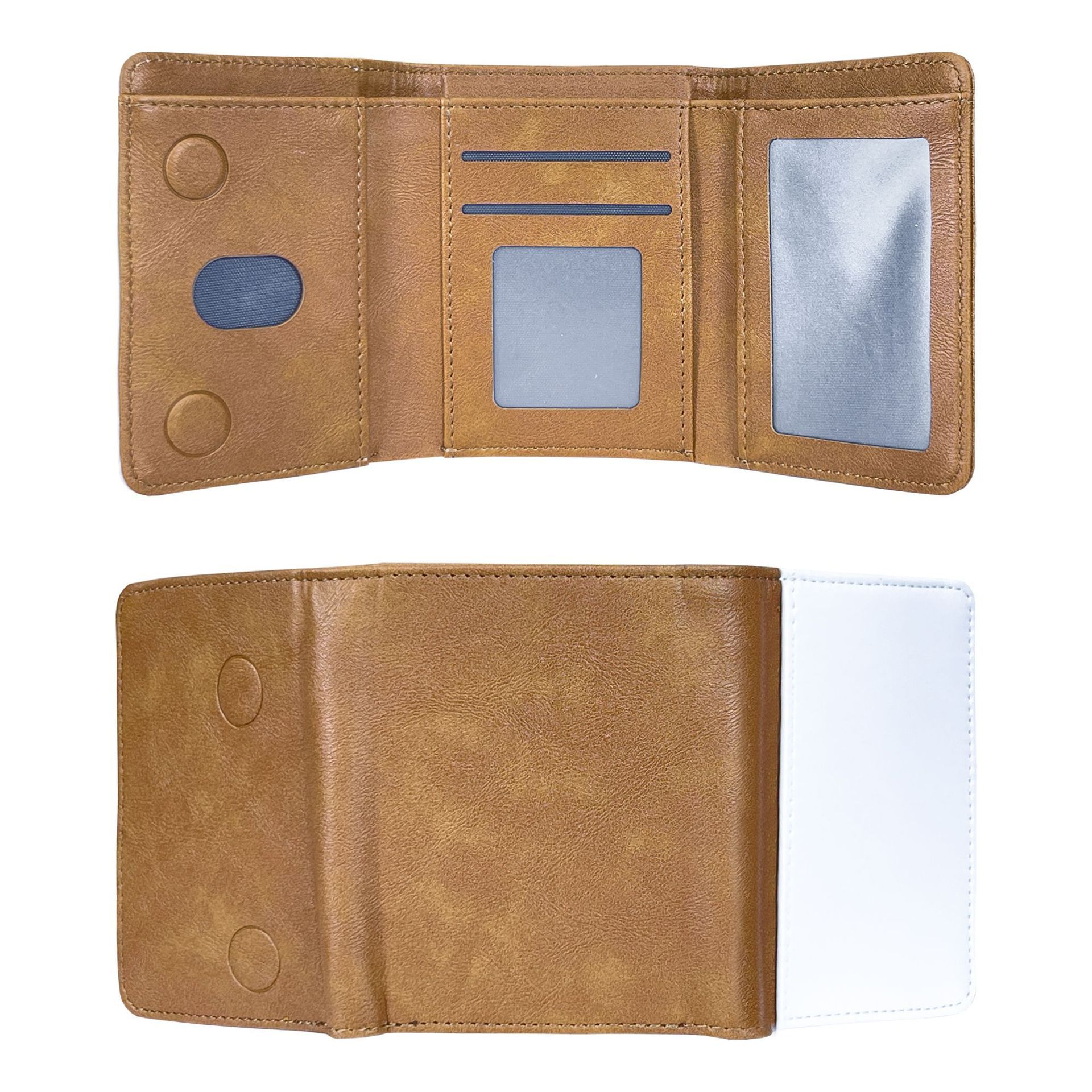 Sublimation Three-fold Wallet Blanks Wholesale PU Leather Wallets