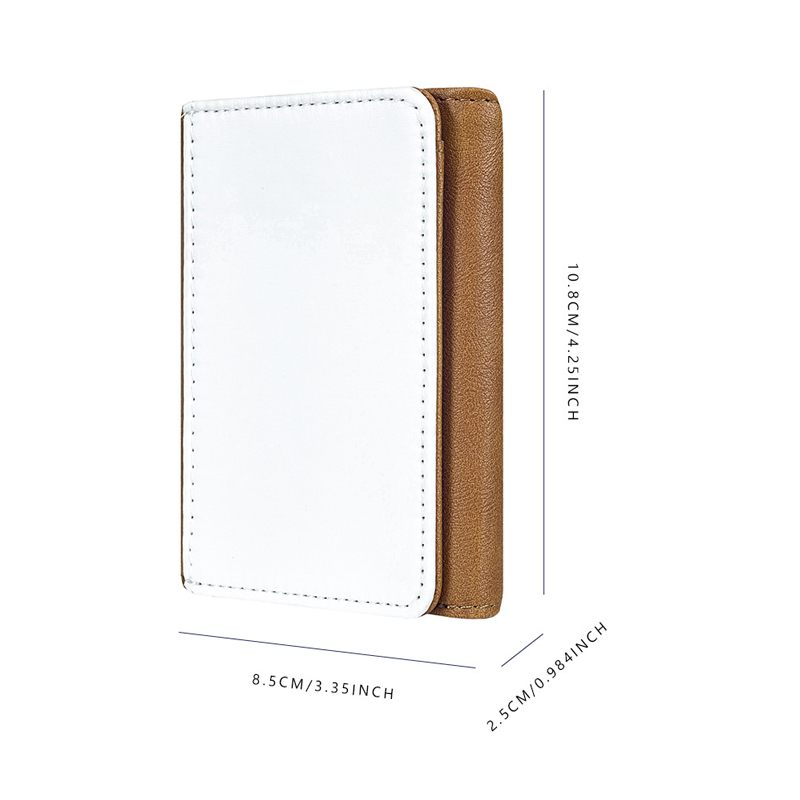 Sublimation Three-fold Wallet Blanks Wholesale PU Leather Wallets