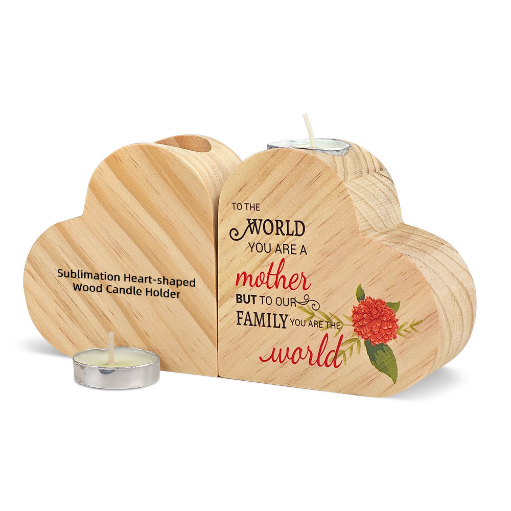 Sublimation Candle Holder Blanks Wholesale Bamboo Wood Photo Frame