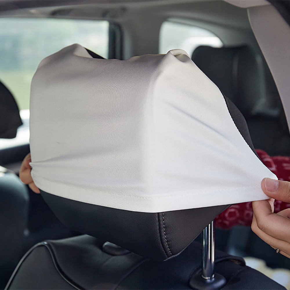 Sublimation Car Head Rest Seat Cover Blanks Wholesale Polyester Car Headrest Covers