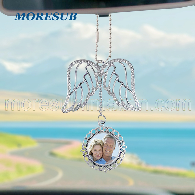 Sublimation Angel Wings Car Hanger Blanks Wholesale Car Charm