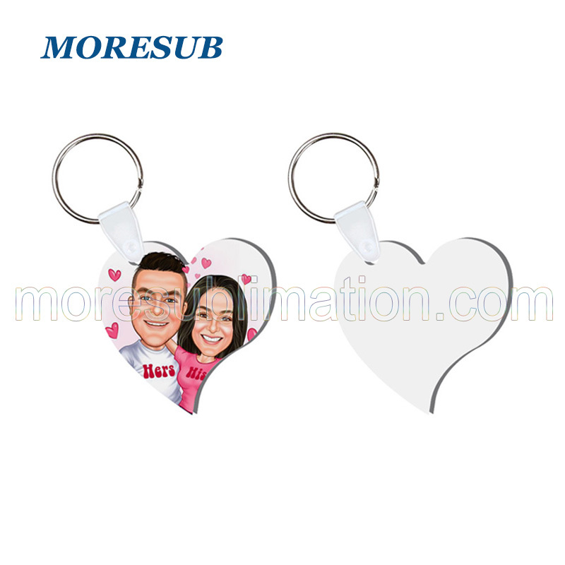 Sublimation MDF Heart Key Ring Blanks Wholesale Wood Keychain