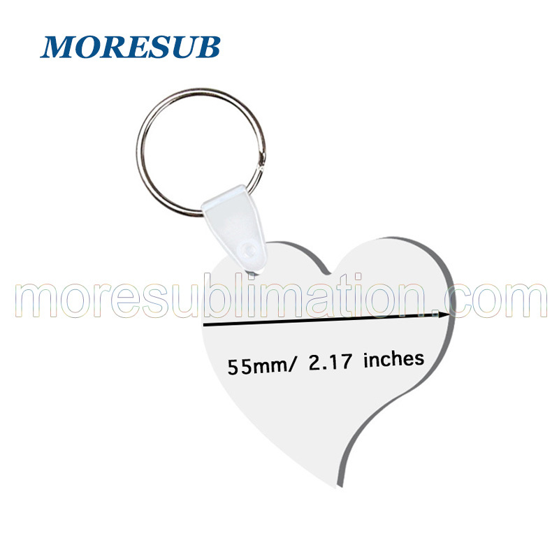 Sublimation MDF Heart Key Ring Blanks Wholesale Wood Keychain