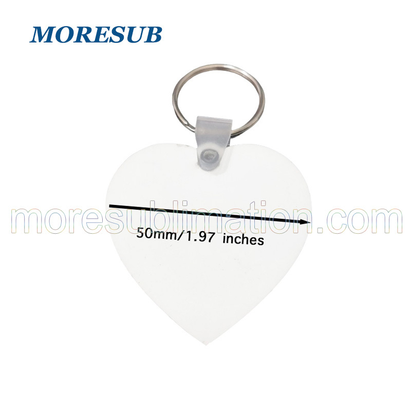 Sublimation MDF Heart Key Ring Blanks Wholesale Wood Keychain