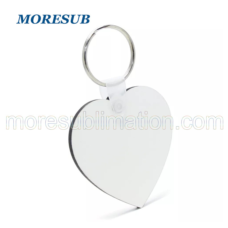Sublimation MDF Heart Key Ring Blanks Wholesale Wood Keychain
