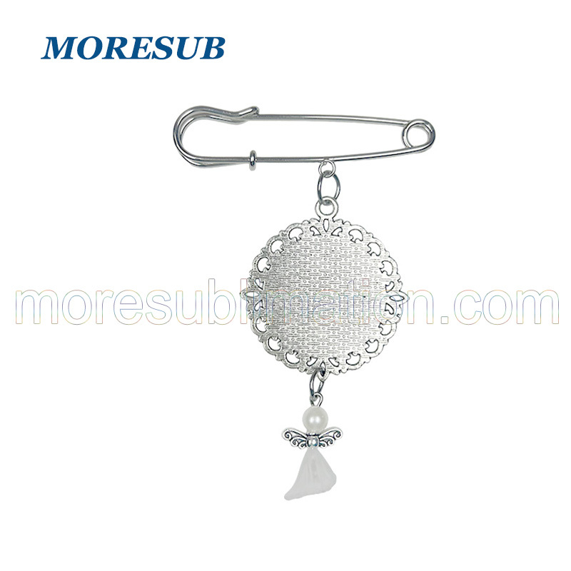 Sublimation Badge Blanks Wholesale Angel Wings Brooch