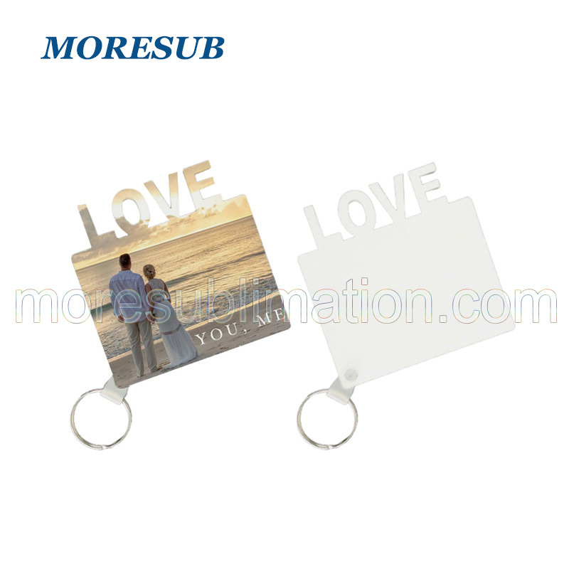 Sublimation MDF Love Key Ring Wholesale Wood Keychain