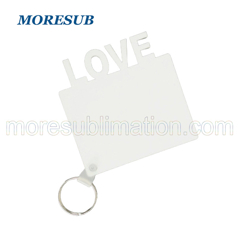 Sublimation MDF Love Key Ring Wholesale Wood Keychain