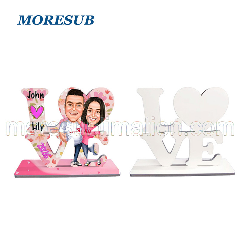 Sublimation MDF Love Photo Frame Blanks Wholesale Wood Photo Frame